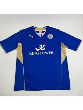 Leicester City 2013/2014 Home Shirt Football Soccer Jersey Puma Mens Large